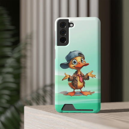 EnchantGuard Phone Case with Card Holder: Style Meets Functionality - Duck