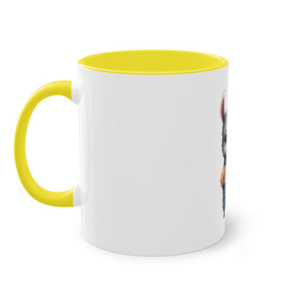 Harmony Two-Tone Coffee Mug: Sip in Style, Revel in Comfort - Rabbit