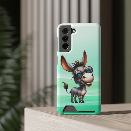 EnchantGuard Phone Case with Card Holder: Style Meets Functionality - Donkey