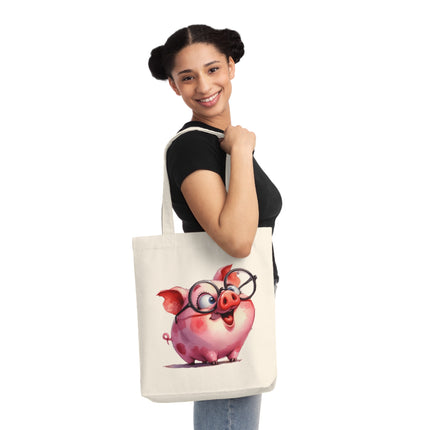 Canvas Sustainstyle Tote Bag: Modă eco -conștientă - porc