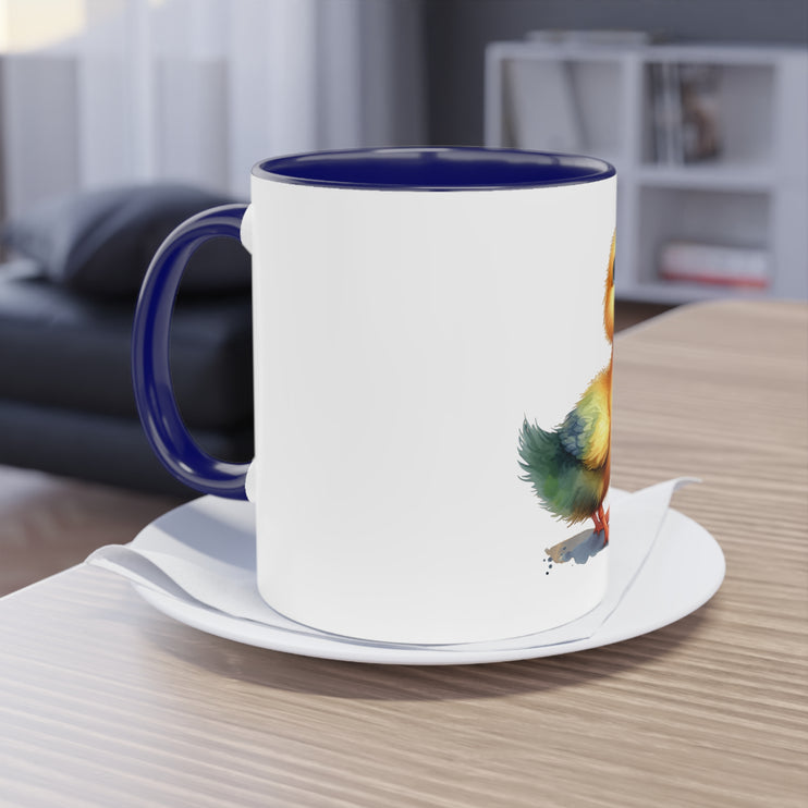 Harmony Two-Tone Coffee Mug: Sip in Style, Revel in Comfort - Duck