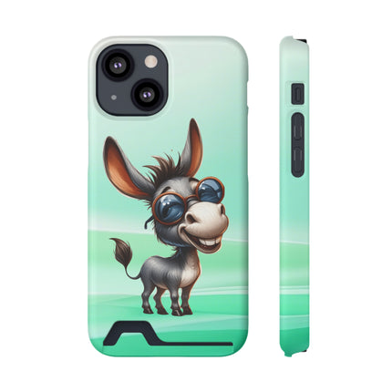 EnchantGuard Phone Case with Card Holder: Style Meets Functionality - Donkey