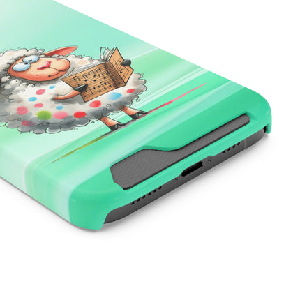 EnchantGuard Phone Case with Card Holder: Style Meets Functionality - Sheep