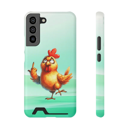 EnchantGuard Phone Case with Card Holder: Style Meets Functionality - Rooster