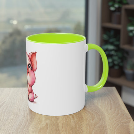 Harmony Two-Tone Coffee Mug: Sip in Style, Revel in Comfort - Pig