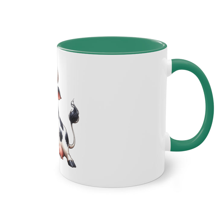 Harmony Two-Tone Coffee Mug: Sip in Style, Revel in Comfort - Cow