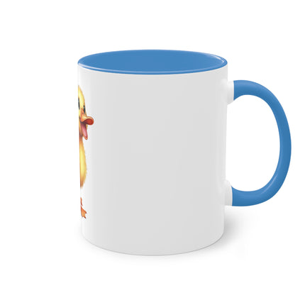 Harmony Two-Tone Coffee Mug: Sip in Style, Revel in Comfort - Duck