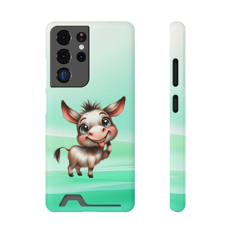 EnchantGuard Phone Case with Card Holder: Style Meets Functionality - Donkey