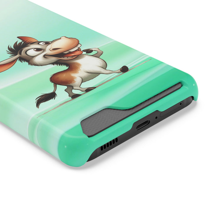 EnchantGuard Phone Case with Card Holder: Style Meets Functionality - Donkey