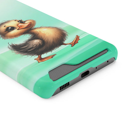 EnchantGuard Phone Case with Card Holder: Style Meets Functionality - Duck