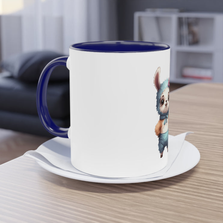 Harmony Two-Tone Coffee Mug: Sip in Style, Revel in Comfort - Rabbit