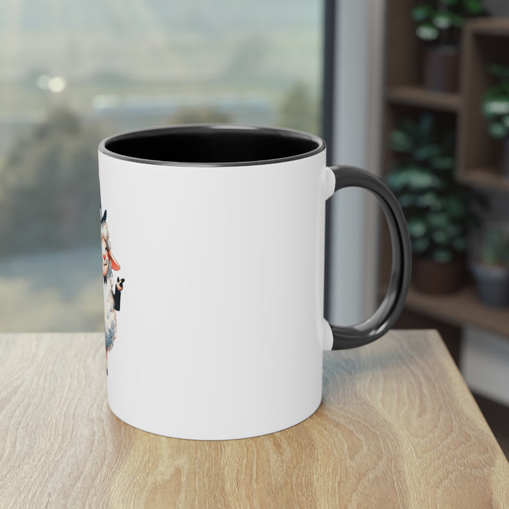 Harmony Two-Tone Coffee Mug: Sip in Style, Revel in Comfort - Sheep