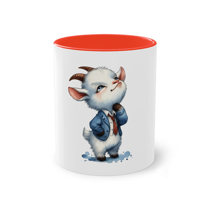 Harmony Two-Tone Coffee Mug: Sip in Style, Revel in Comfort - Goat