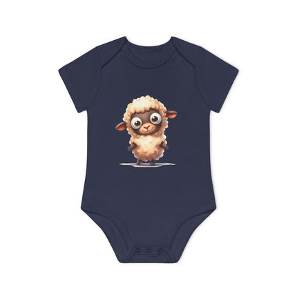 SnuggleNest Organic Baby Bodysuit (Short Sleeves) Sheep