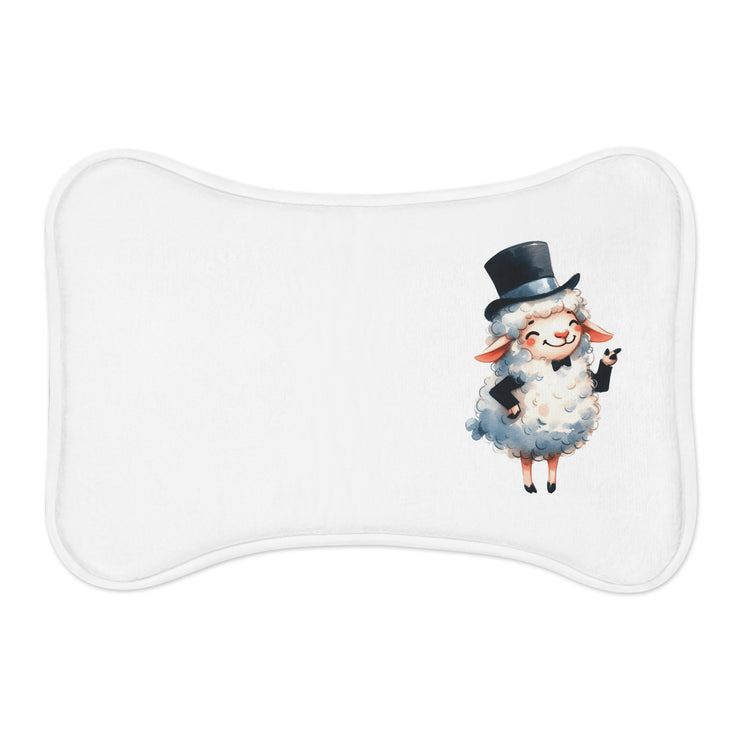 CharmPaws Pet Feeding Mats: Keep Mealtime Mess-Free & Stylish! - Sheep