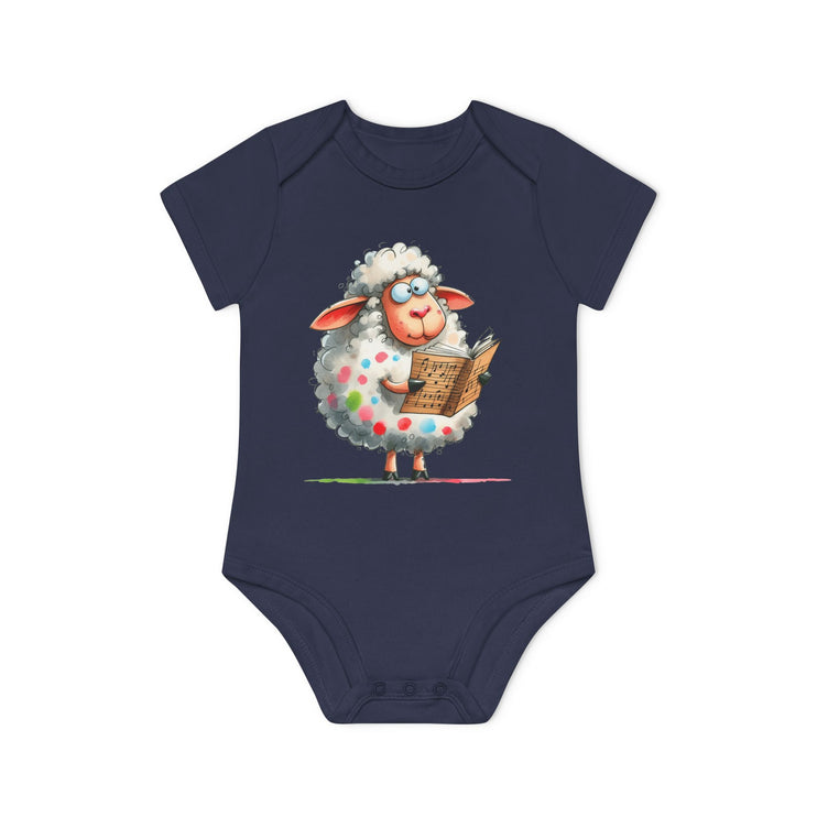 SnuggleNest Organic Baby Bodysuit (Short Sleeves) Sheep