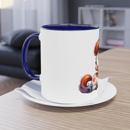 Harmony Two-Tone Coffee Mug: Sip in Style, Revel in Comfort - Horse