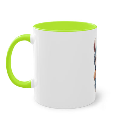 Harmony Two-Tone Coffee Mug: Sip in Style, Revel in Comfort - Rabbit