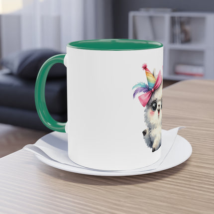 Harmony Two-Tone Coffee Mug: Sip in Style, Revel in Comfort - Sheep