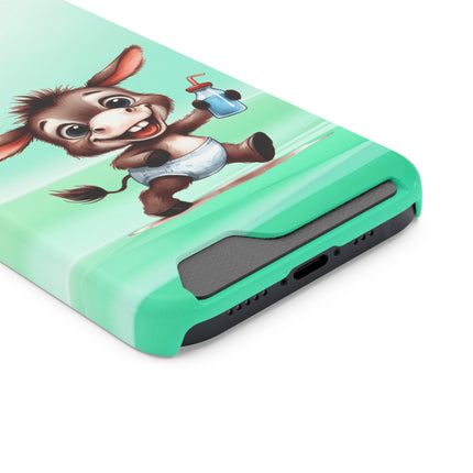 EnchantGuard Phone Case with Card Holder: Style Meets Functionality - Donkey