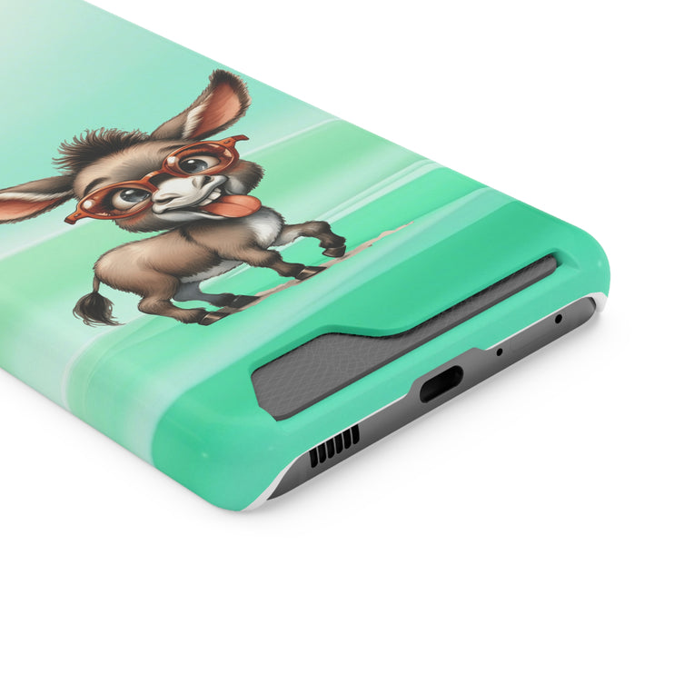 EnchantGuard Phone Case with Card Holder: Style Meets Functionality - Donkey