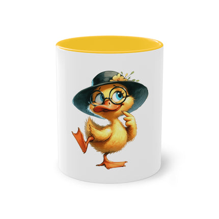 Harmony Two-Tone Coffee Mug: Sip in Style, Revel in Comfort - Duck