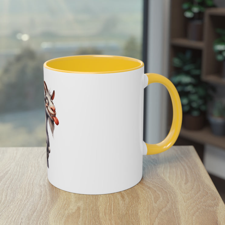 Harmony Two-Tone Coffee Mug: Sip in Style, Revel in Comfort - Goat