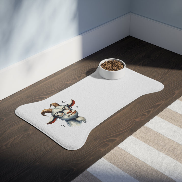 CharmPaws Pet Feeding Mats: Keep Mealtime Mess-Free & Stylish! - Goat