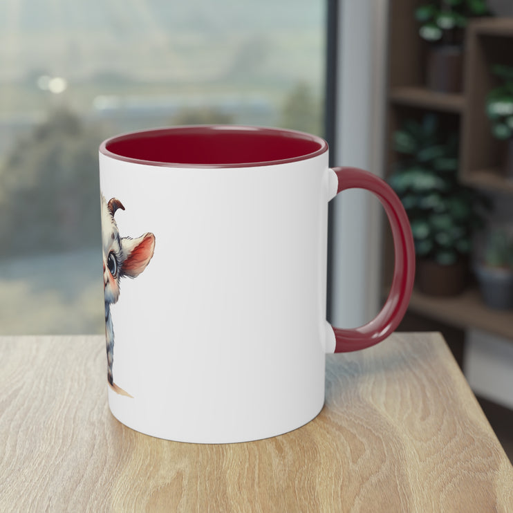 Harmony Two-Tone Coffee Mug: Sip in Style, Revel in Comfort - Goat