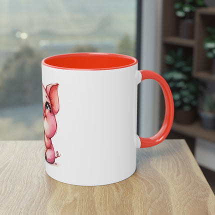 Harmony Two-Tone Coffee Mug: Sip in Style, Revel in Comfort - Pig