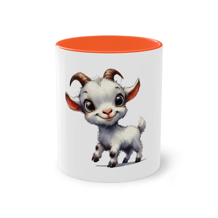 Harmony Two-Tone Coffee Mug: Sip in Style, Revel in Comfort - Goat