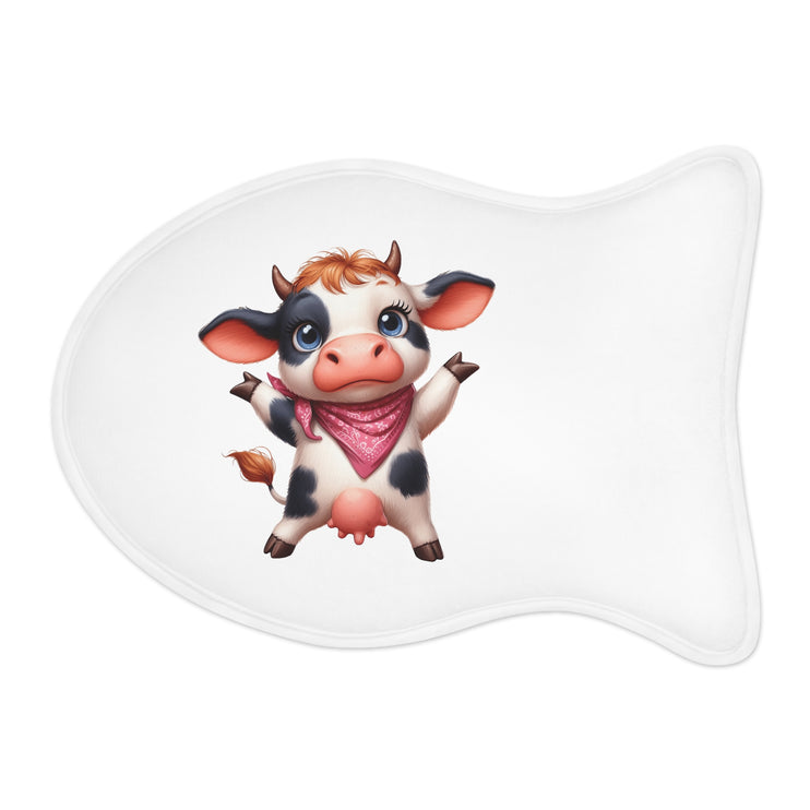 CharmPaws Pet Feeding Mats: Keep Mealtime Mess-Free & Stylish! - Cow