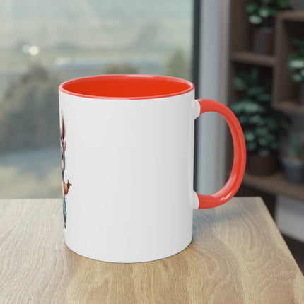 Harmony Two-Tone Coffee Mug: Sip in Style, Revel in Comfort - Rabbit