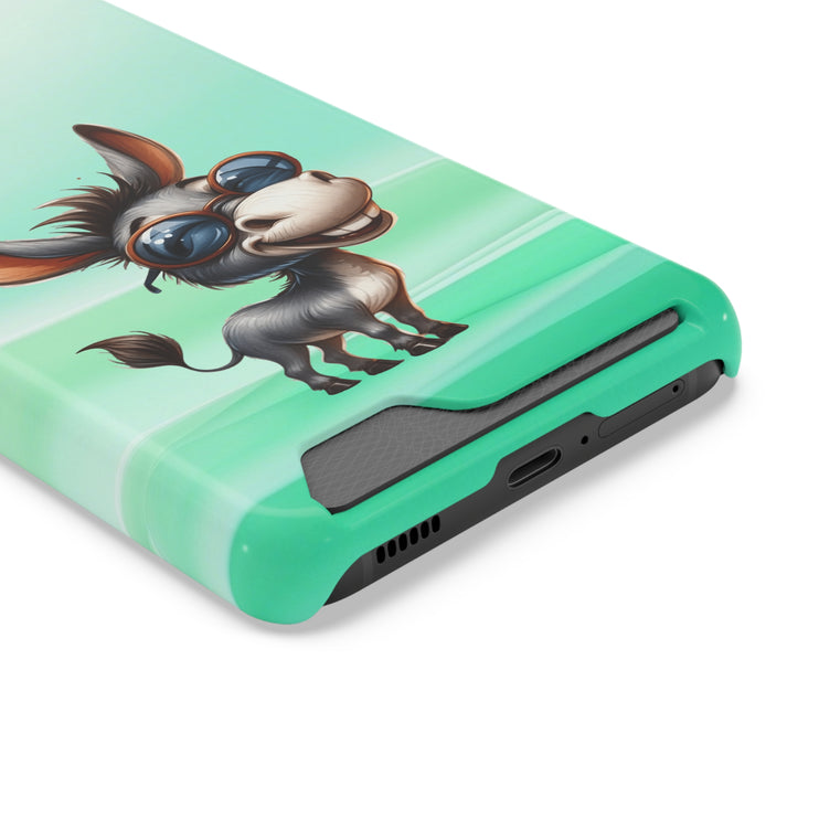 EnchantGuard Phone Case with Card Holder: Style Meets Functionality - Donkey