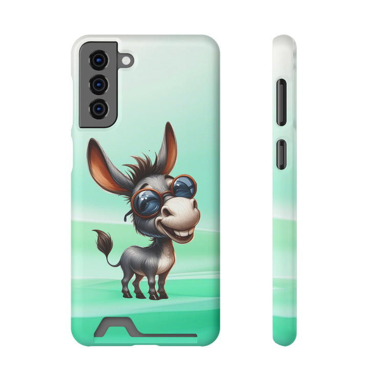 EnchantGuard Phone Case with Card Holder: Style Meets Functionality - Donkey