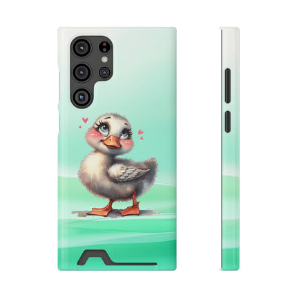 EnchantGuard Phone Case with Card Holder: Style Meets Functionality - Duck