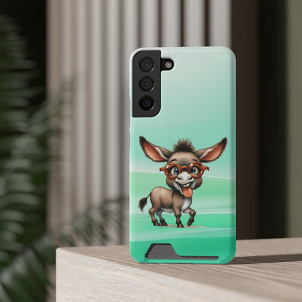 EnchantGuard Phone Case with Card Holder: Style Meets Functionality - Donkey