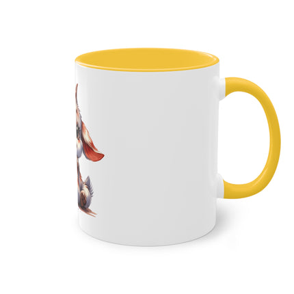 Harmony Two-Tone Coffee Mug: Sip in Style, Revel in Comfort - Goat