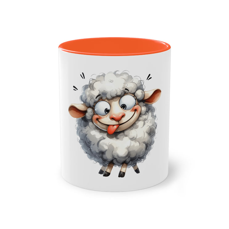 Harmony Two-Tone Coffee Mug: Sip in Style, Revel in Comfort - Sheep