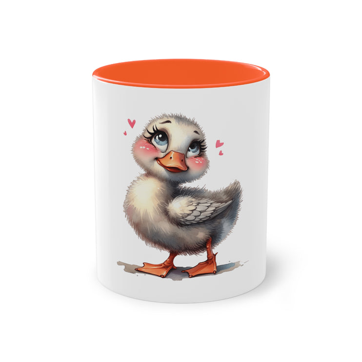 Harmony Two-Tone Coffee Mug: Sip in Style, Revel in Comfort - Duck