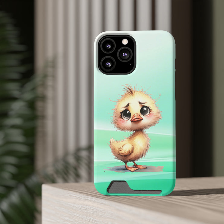 EnchantGuard Phone Case with Card Holder: Style Meets Functionality - Chicken