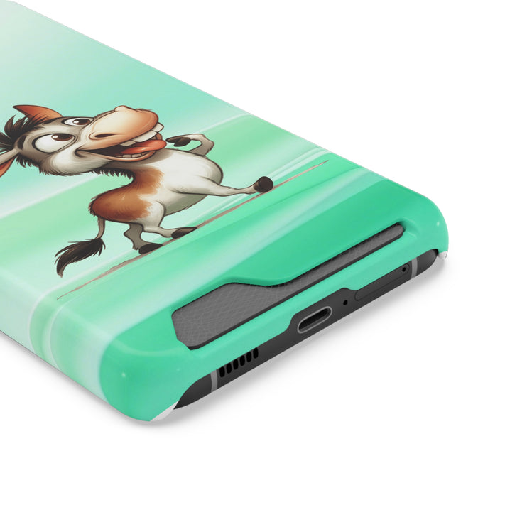 EnchantGuard Phone Case with Card Holder: Style Meets Functionality - Donkey