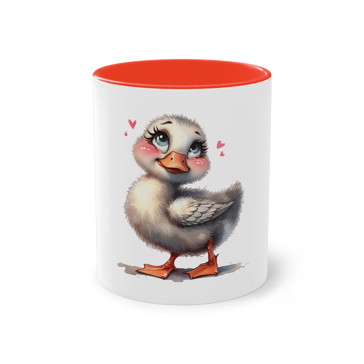 Harmony Two-Tone Coffee Mug: Sip in Style, Revel in Comfort - Duck