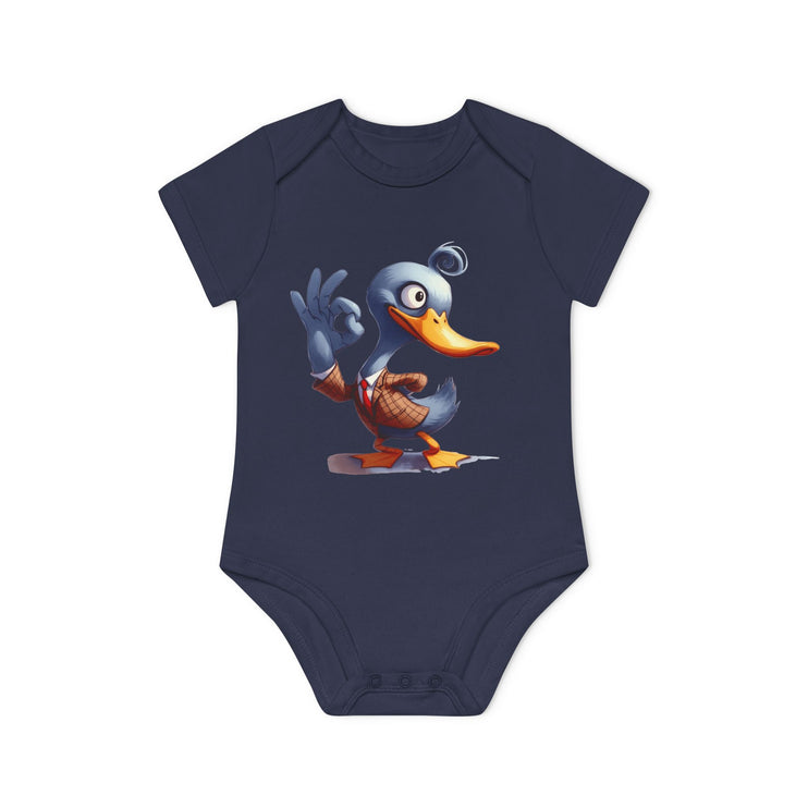 SnuggleNest Organic Baby Bodysuit (Short Sleeves) Duck