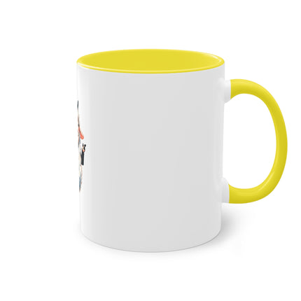 Harmony Two-Tone Coffee Mug: Sip in Style, Revel in Comfort - Sheep