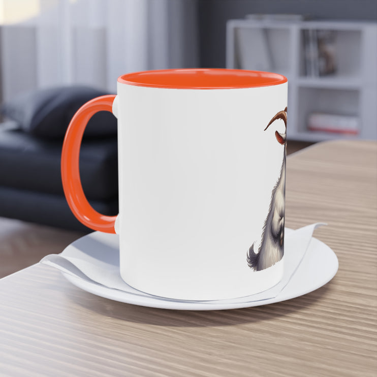 Harmony Two-Tone Coffee Mug: Sip in Style, Revel in Comfort - Goat