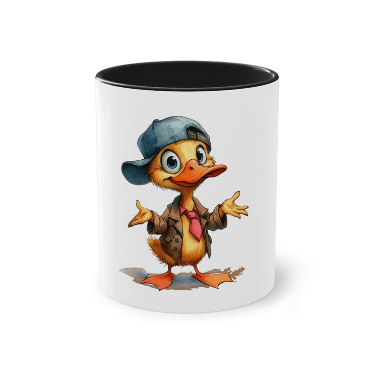 Harmony Two-Tone Coffee Mug: Sip in Style, Revel in Comfort - Duck