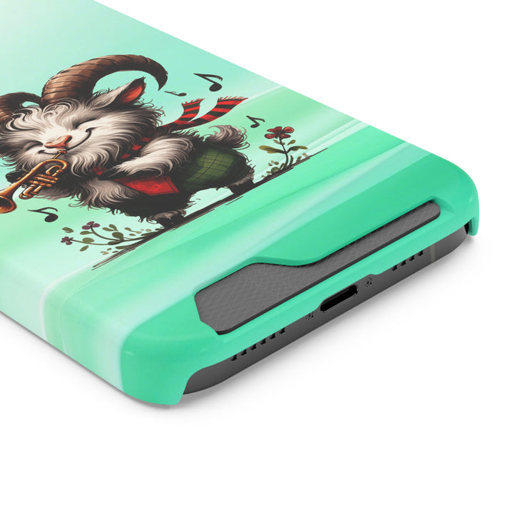 EnchantGuard Phone Case with Card Holder: Style Meets Functionality - Goat