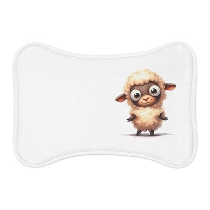 CharmPaws Pet Feeding Mats: Keep Mealtime Mess-Free & Stylish! - Sheep