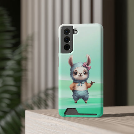 EnchantGuard Phone Case with Card Holder: Style Meets Functionality - Rabbit